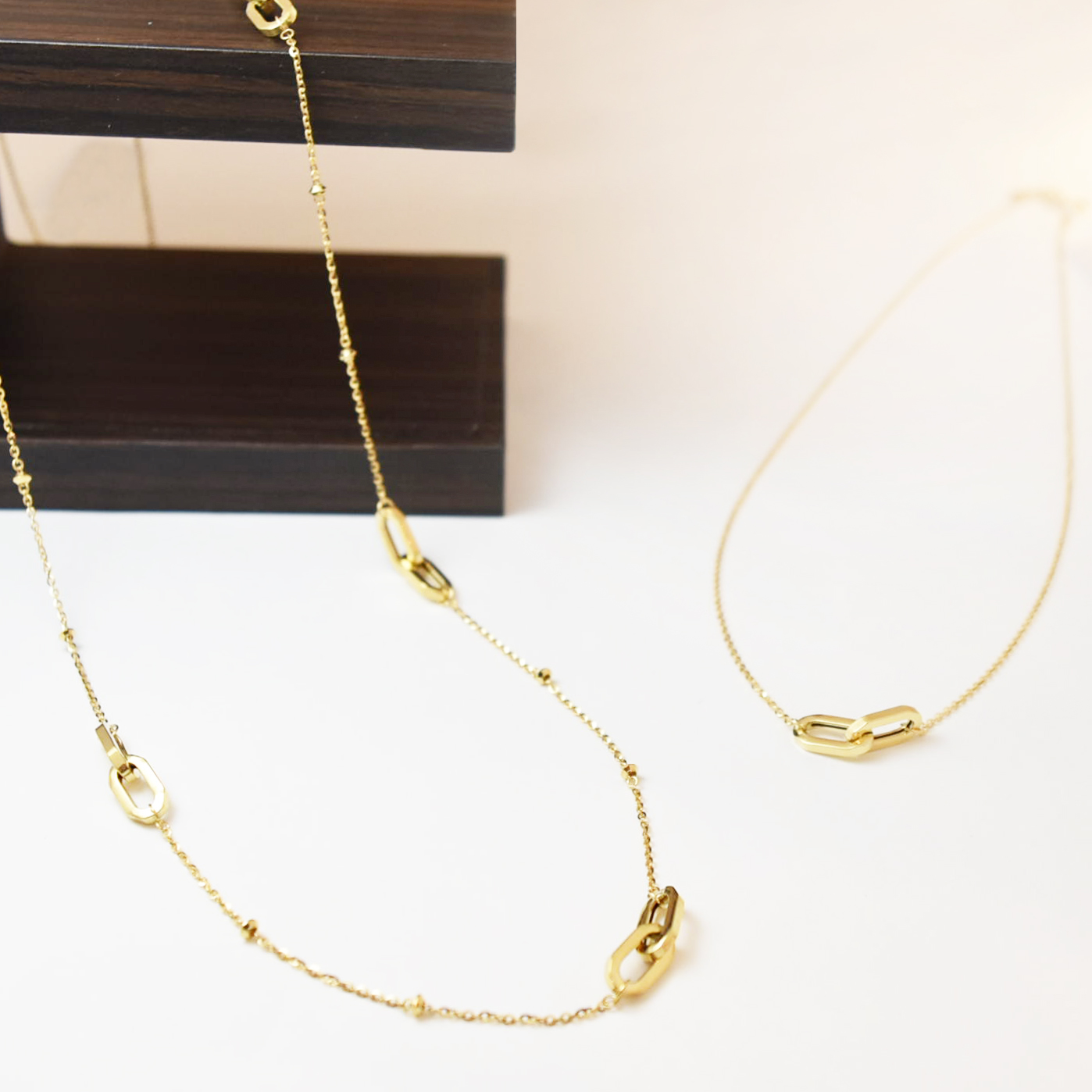 ダブルリングネックレス